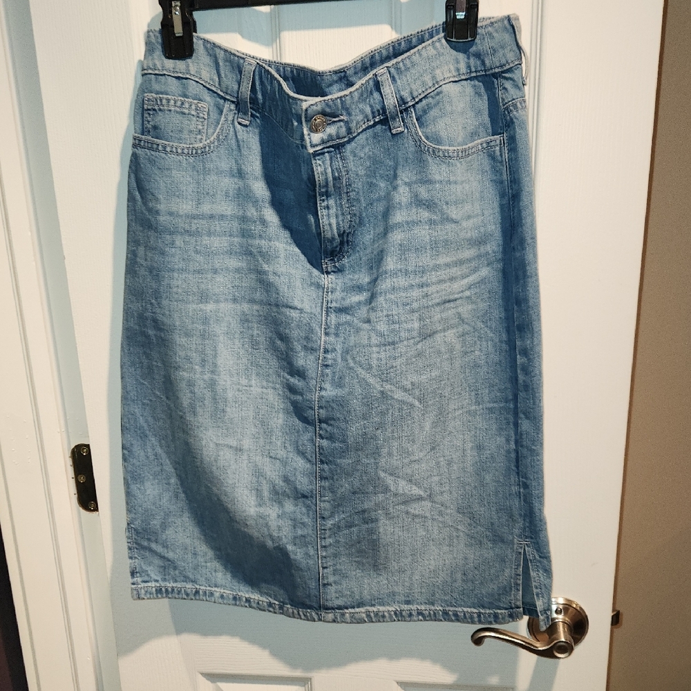 Chico's Light Blue Denim  Skirt